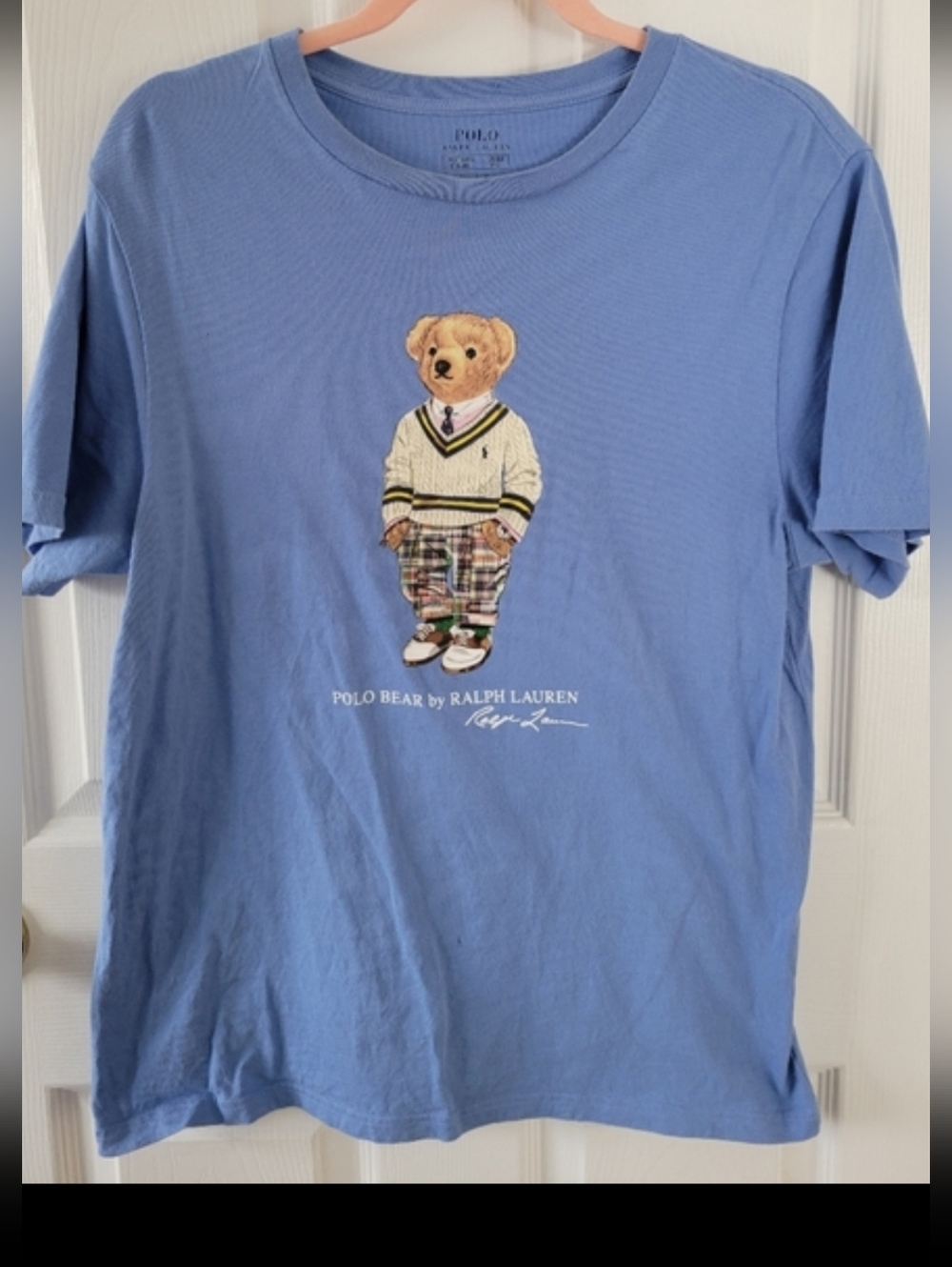 Polo by Ralph Lauren Blue Boys Polo Bear Jersey Tee Size XL (18-20) - Picture 4 of 6